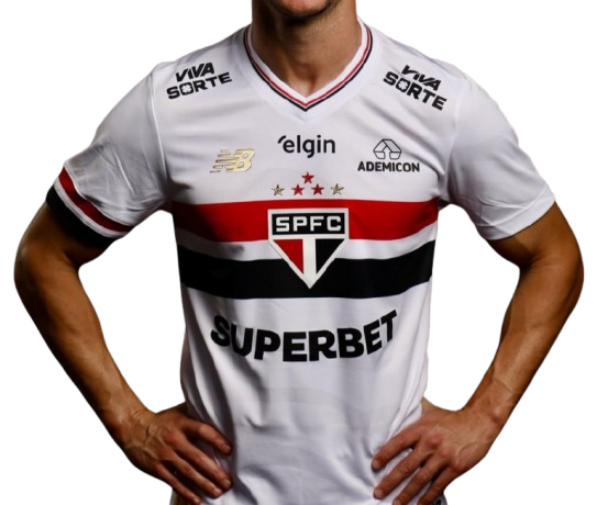 Camisa São Paulo Home Todos Patrocínios 25/26 - NB Torcedor Masculina