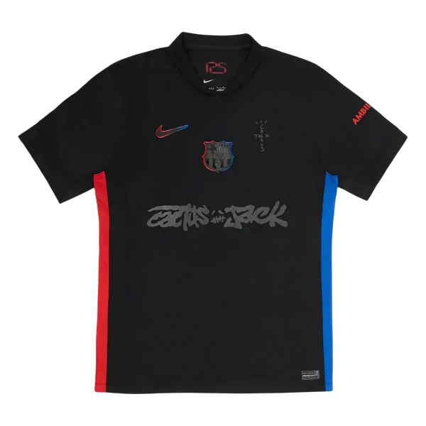 Camisa Barcelona Away x Travis Scott All Black 24/25 - Nike Torcedor Masculina