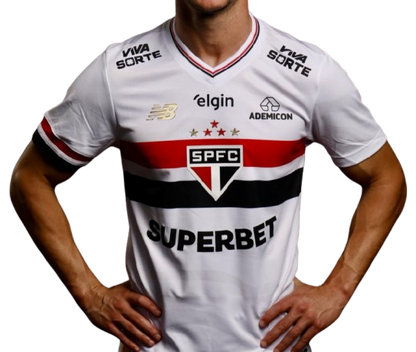 Camisa São Paulo Home Todos Patrocínios 25/26 - NB Torcedor Masculina