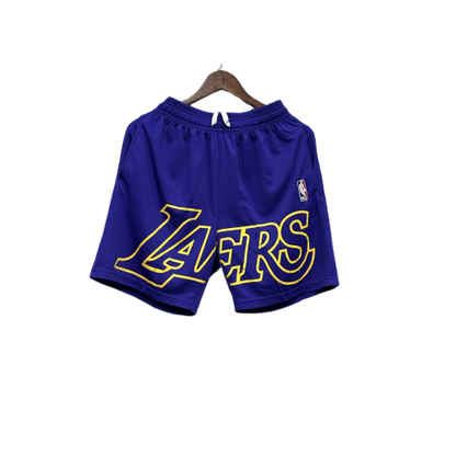 Shorts NBA Lakers 23/24 Casual - Nike - Branco - Preto - Amarelo - Azul