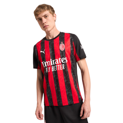 Camisa AC Milan Home 25/26 - Torcedor Puma Masculino - Vermelho e Preto