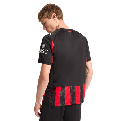 Camisa AC Milan Home 25/26 - Torcedor Puma Masculino - Vermelho e Preto