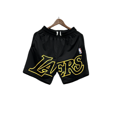 Shorts NBA Lakers 23/24 Casual - Nike - Branco - Preto - Amarelo - Azul