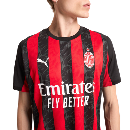 Camisa AC Milan Home 25/26 - Torcedor Puma Masculino - Vermelho e Preto