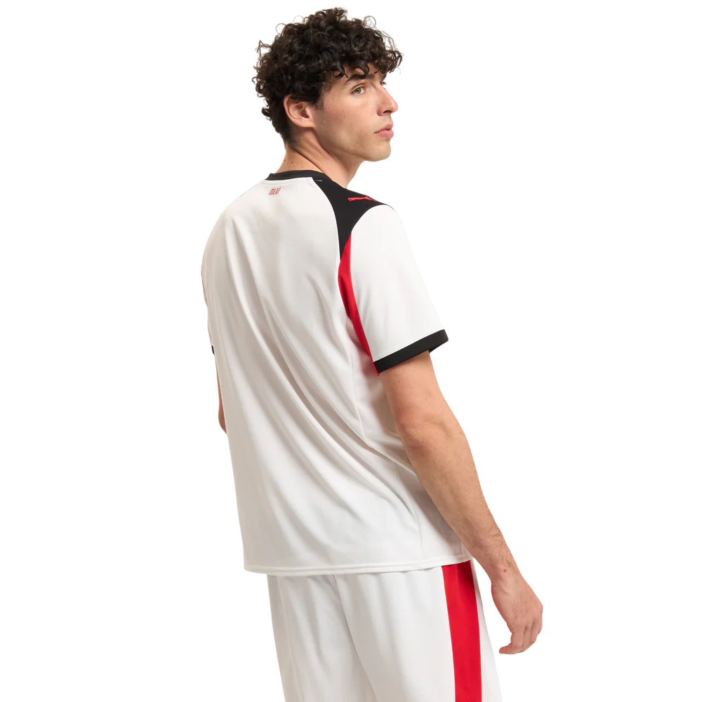 Camisa AC Milan Away 25/26 - Torcedor Puma Masculino - Branco e Preto