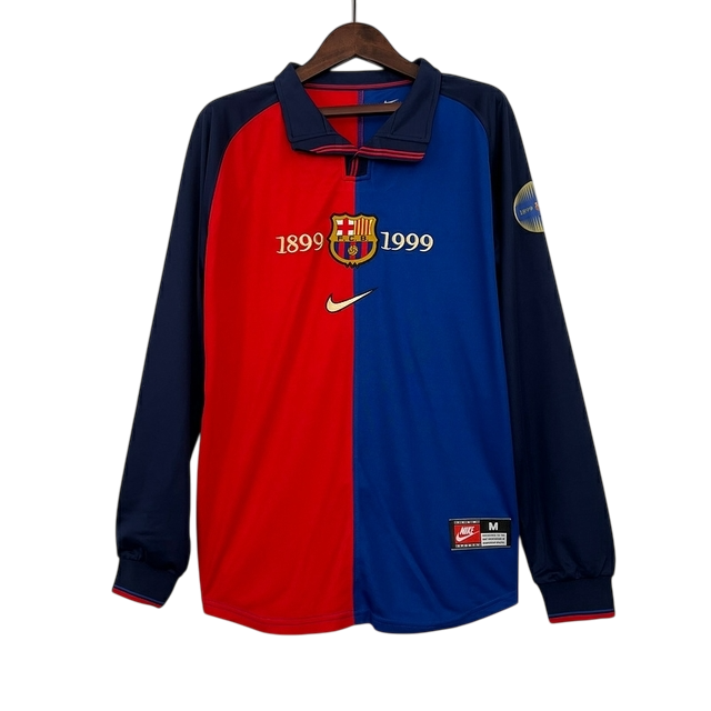 Camisa Retro Barcelona Nike Manga Longa 1998/99 Masculino