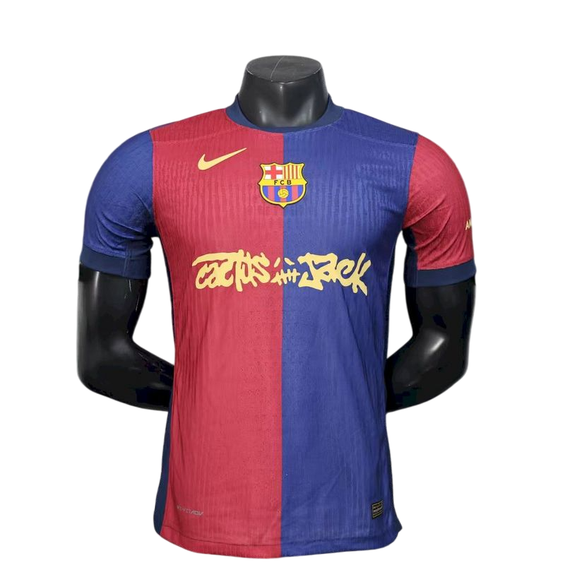 Camisa Barcelona Home  x Travis Scott 24/25 - Nike Versão Jogador
