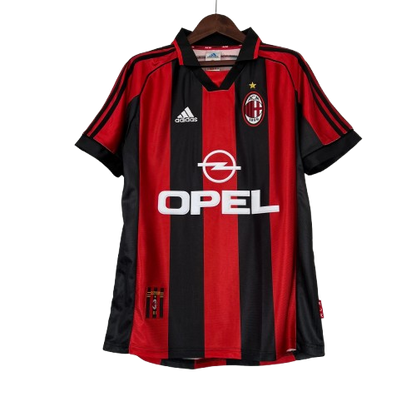 Camisa Retrô Milan I Home 1998/99 Masculino Vermelho e Preto