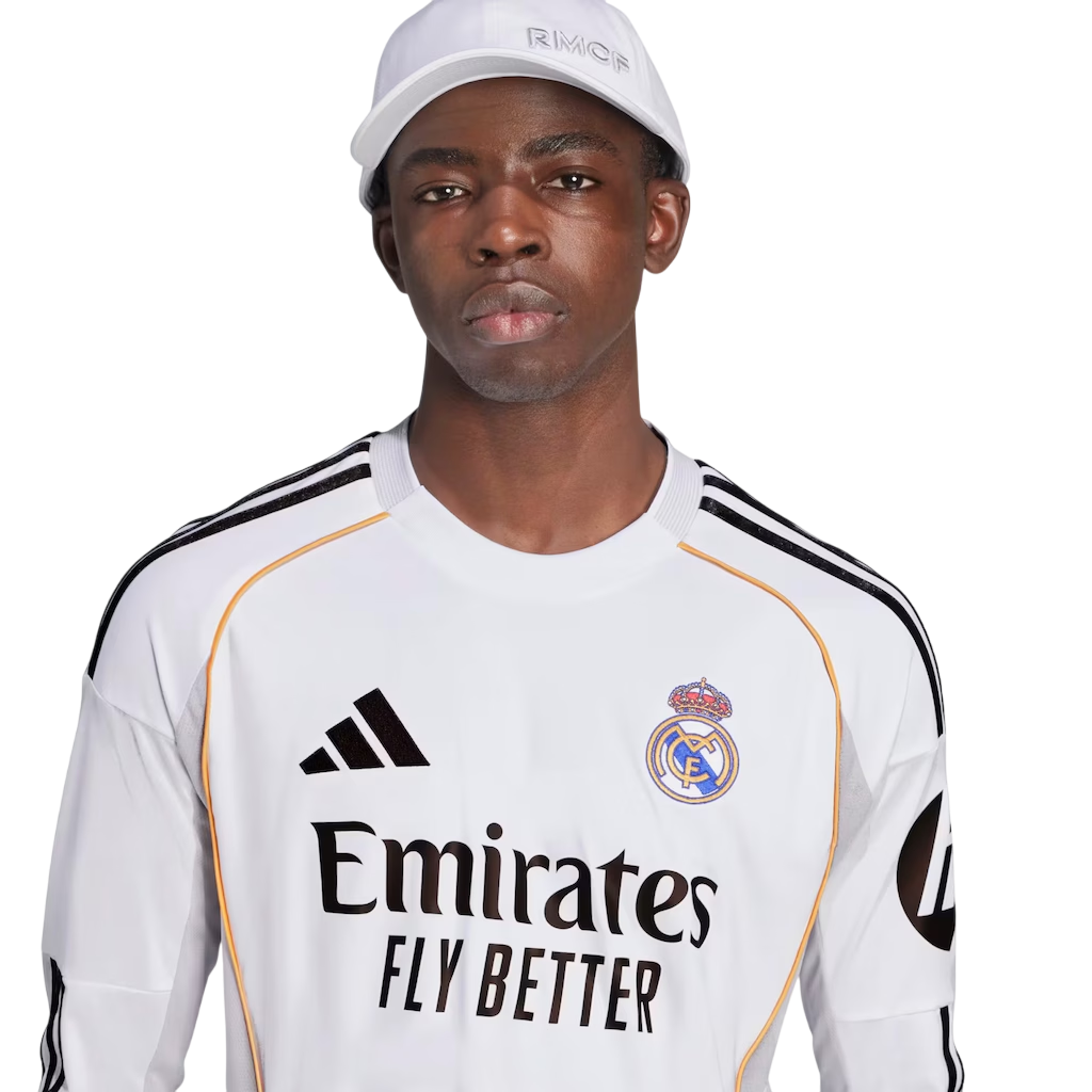 Camisa Real Madrid Home Manga Comprida 25/26 - Adidas Torcedor Masculina