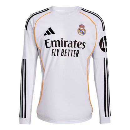 Camisa Real Madrid Home Manga Comprida 25/26 - Adidas Torcedor Masculina