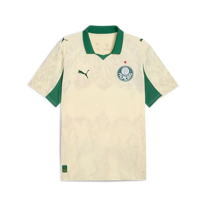 Camisa Palmeiras Mundial de Clubes 25/26 - Torcedor Puma X Kidsuper Masculino - Bege e Verde